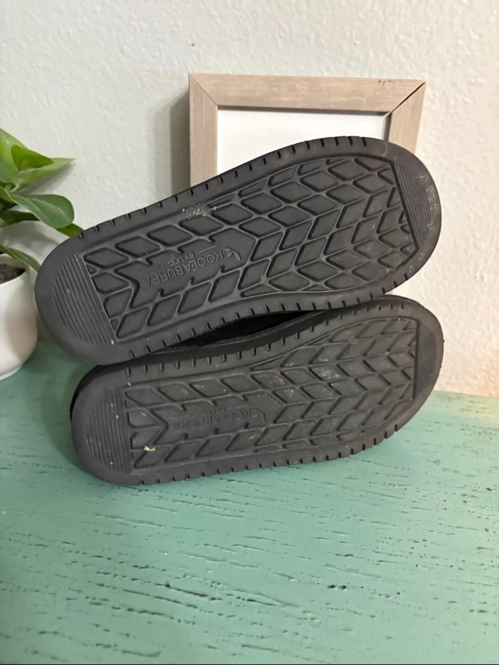 Kids Black Slip-On Suede Casual Shoes